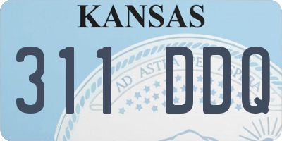 KS license plate 311DDQ