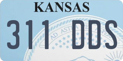 KS license plate 311DDS