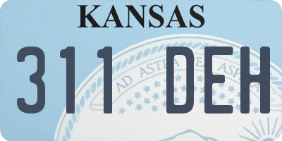 KS license plate 311DEH