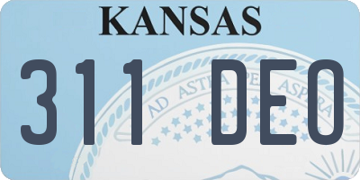 KS license plate 311DEO
