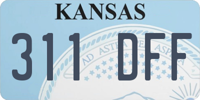KS license plate 311DFF