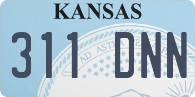 KS license plate 311DNN