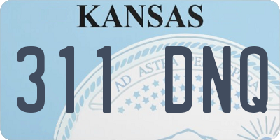 KS license plate 311DNQ