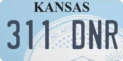 KS license plate 311DNR
