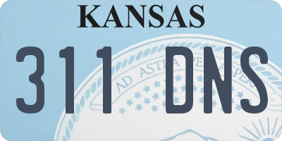 KS license plate 311DNS