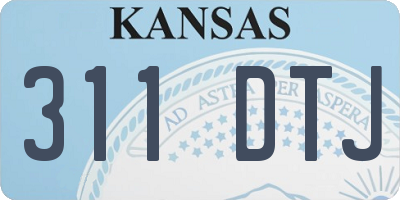 KS license plate 311DTJ