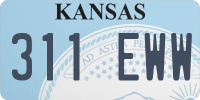KS license plate 311EWW