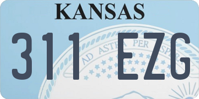 KS license plate 311EZG