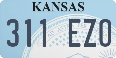 KS license plate 311EZO