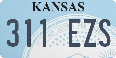 KS license plate 311EZS