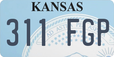 KS license plate 311FGP