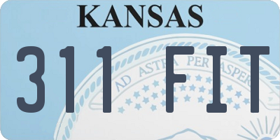 KS license plate 311FIT