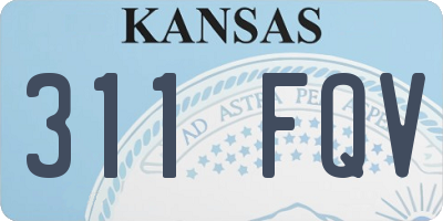 KS license plate 311FQV