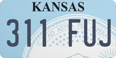 KS license plate 311FUJ
