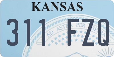 KS license plate 311FZQ