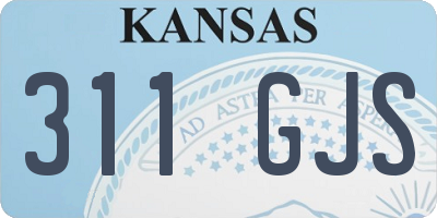 KS license plate 311GJS
