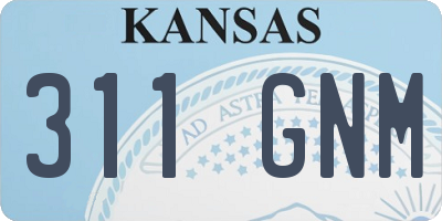 KS license plate 311GNM