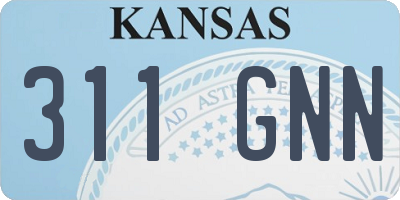 KS license plate 311GNN