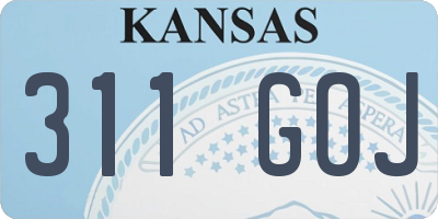 KS license plate 311GOJ