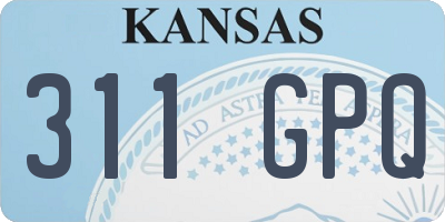 KS license plate 311GPQ