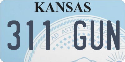 KS license plate 311GUN