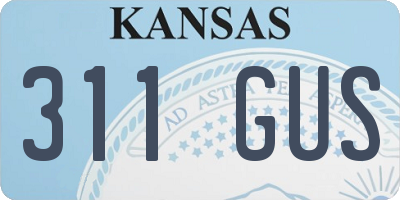 KS license plate 311GUS