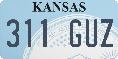 KS license plate 311GUZ