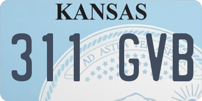 KS license plate 311GVB