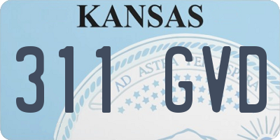 KS license plate 311GVD