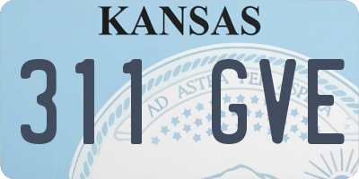KS license plate 311GVE