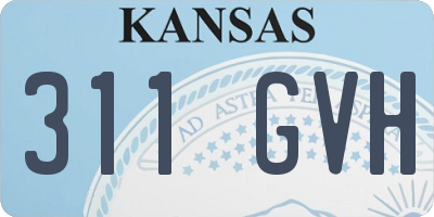 KS license plate 311GVH