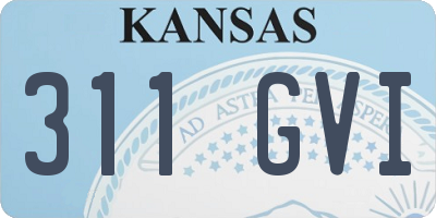 KS license plate 311GVI