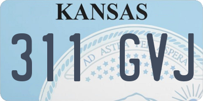 KS license plate 311GVJ