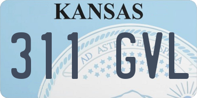 KS license plate 311GVL