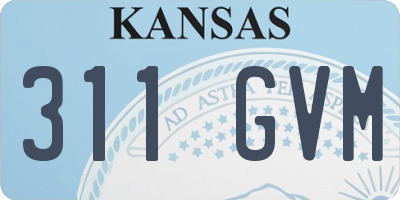 KS license plate 311GVM