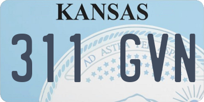 KS license plate 311GVN