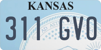 KS license plate 311GVO