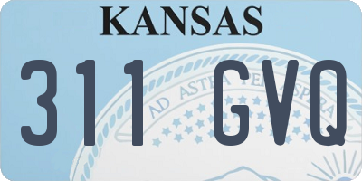 KS license plate 311GVQ