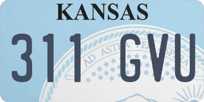 KS license plate 311GVU