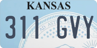 KS license plate 311GVY
