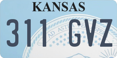 KS license plate 311GVZ