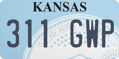 KS license plate 311GWP