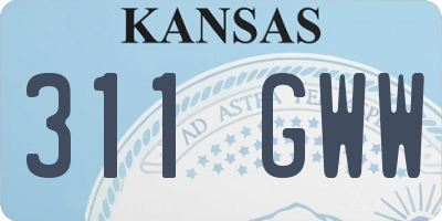 KS license plate 311GWW