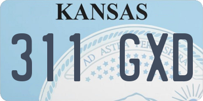 KS license plate 311GXD