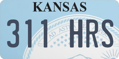 KS license plate 311HRS