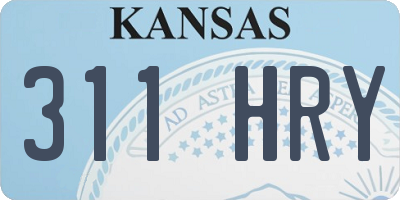 KS license plate 311HRY