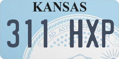 KS license plate 311HXP