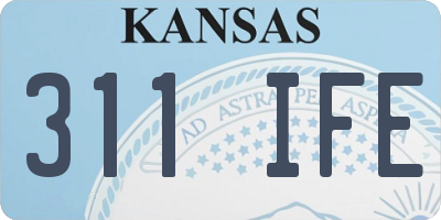 KS license plate 311IFE