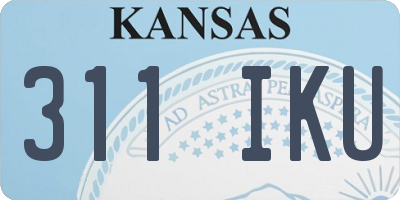 KS license plate 311IKU