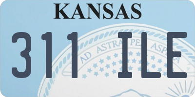 KS license plate 311ILE